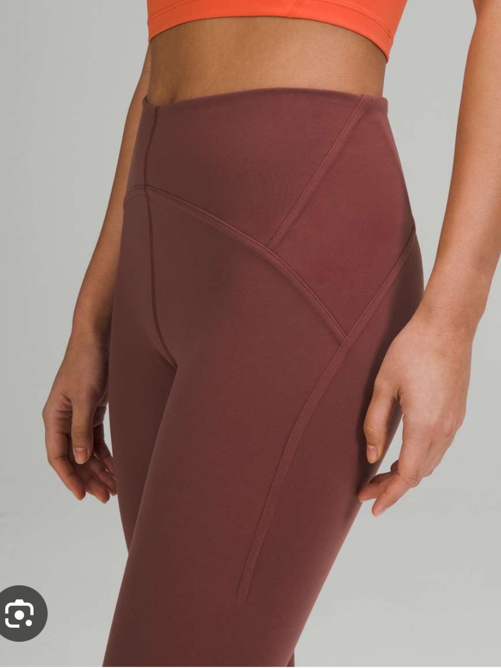 Lululemon instill tights smoky red 6 yoga workout athleisure gym barre Pilates